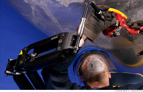 Equipois' zeroG arm helps workers manipulate heavy tools as if they were weightless.