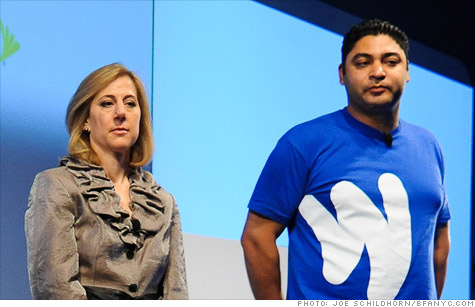 Former PayPal employees Stephanie Tilenius and Osama Bedier, seen here at this week's Google Wallet launch, are at the center of a lawsuit alleging trade-secret theft.