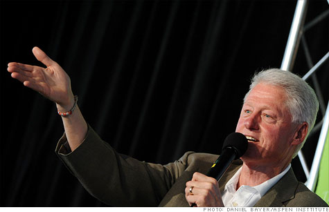 Bill Clinton speaking at the Aspen Ideas Festival on debt solutions.