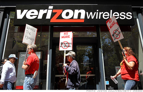 Verizon said that 45,000 picketing union members could lose their medical benefits by the end of the month.