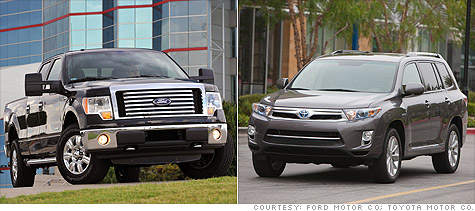 Ford and Toyota say they will join to work an a new hybrid system to be used to produce pickups and SUVs.