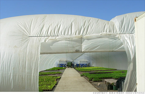 Airstream Innovations' inflatable greenhouse has a built-in breeze.