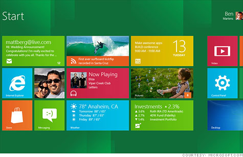 Windows 8 brings a tablet-like visual feel to Microsoft's decades-old operating system.