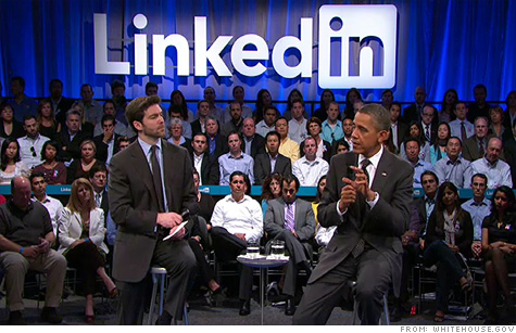Obama touts jobs act in LinkedIn town hall