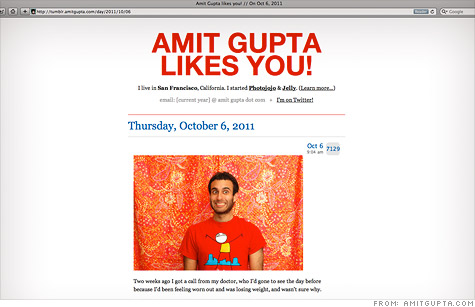 Amit Gupta used his Tumblr blog to tell friends about his leukemia diagnosis -- and his search for a matching bone-marrow donor.