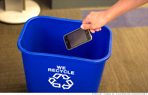 When you recycle cell phones, like the iPhone, at trade-in companies -- it's probably going to be resold, but it could also be broken down for its copper and gold.
