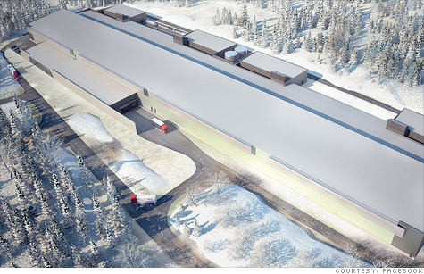 Facebook's artistic sketch of its planned data center in Sweden.