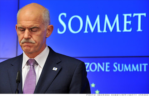 Greek Prime Minister George Papandreou has called for a referendum on the EU bailout deal and a vote of confidence on his government.