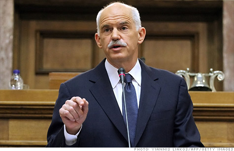 Greek Prime Minister George Papandreou called for a confidence vote and referendum on last week's EU deal that would slash Greece's debt by nearly one-third.