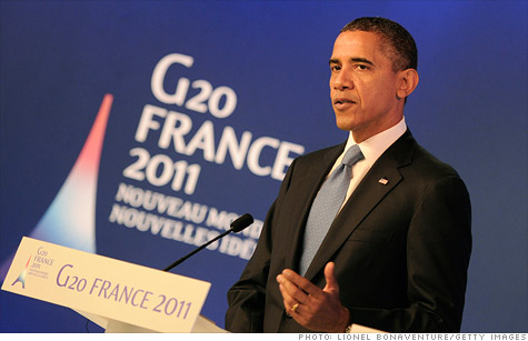 Upon his arrival in Cannes, President Obama said the highest priority for the G20 was to solve the European debt crisis.