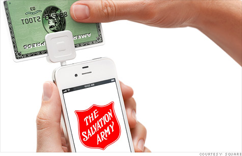 The Salvation Army, known for its red kettles, is teaming up with Square to digitize donations.