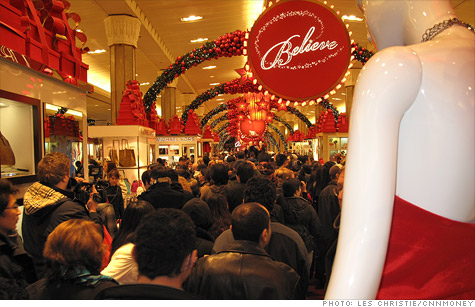 Shoppers mob the first floor at Macy's in New York's Herald Square in the first minutes of Black Friday.