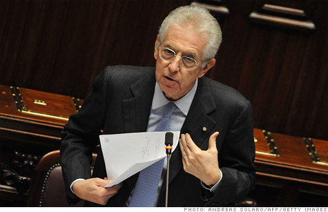 Italian Prime Minister Mario Monti inherited a troubled economy, as bond yields continue to rachet higher.