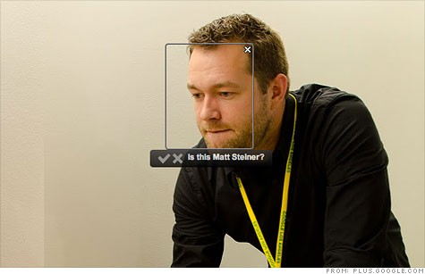 Google's new Find My Face technology will suggest nametags for photos' subjects in Google+.