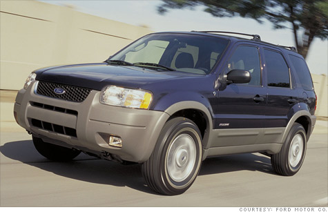 A 2002 Ford Escape, one of the vehicles in the current recall.