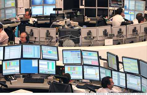 World markets: Brokers on the stock exchange floor in Frankfurt last month.