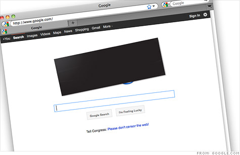 Google blacked out its logo last week in opposition of the Stop Online Privacy Act and the Protect IP Act.