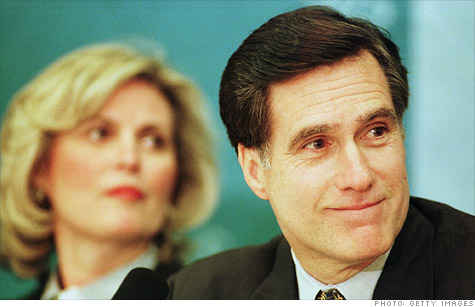 GOP presidential candidate Mitt Romney in 1999, the year he left Bain Capital with an exit package that is taxed more lightly than it would be if he retired from a corporation.