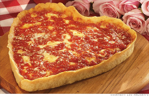 As Google searches for heart-shaped pizzas soar this year,  Chicago pizzeria chain Lou Malnati's is helping strike love connections nationwide on Valentine's Day with its special 