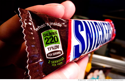 Mars bars, such as Snickers, get smaller to cut calories