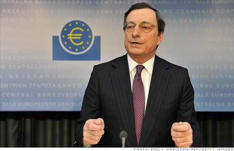 Mario Draghi, president of the European Central Bank, at a press conference earlier this month. The ECB released a second round of low-cost 3-year loans to European banks Wednesday.