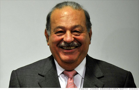 Forbes Magazine released its annual rankings of the world's richest people on Wednesday, with Mexican telecom Carlos Slim Helu retaining the top spot for the third year in a row.