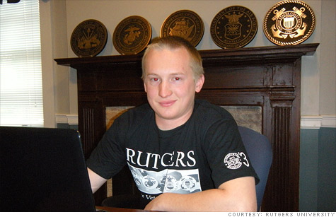 Rutgers sophomore Gary Twerdak, who served in Iraq, is one of 416,000 veterans who enrolled this semester on the Post-9/11 GI Bill. The surge created a bureaucratic backlog for Veterans Affairs.