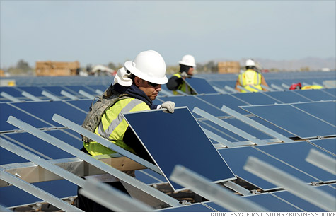 First Solar announced 2,000 job cuts, though most of them will occur in Germany. U.S. workers, such as those at the Desert Sunlight Solar Farm in California, will be largely spared.