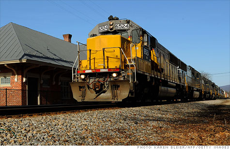 Choo-choo! Despite a slump in coal shipments, railroad owners are expected to post strong first-quarter results. That's good news for the health of the overall economy.