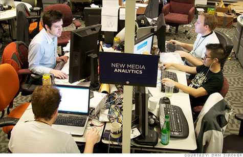 Dan Siroker helped build the Obama election campaign's analytics team, shown here in 2008.