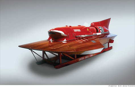 The Timossi-Ferrari Arno XI speed boat, which sold at auction for $1.1 million, set a world speed record in 1953.
