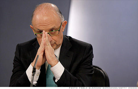Spanish Treasury Minister Cristobal Montoro, shown here during a budget presentation in March, said the credit market is seizing up for Spain.