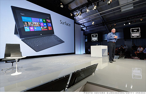 Microsoft's Surface tablet, unveiled by CEO Steve Ballmer at a press event, was designed in secret over the past several years.