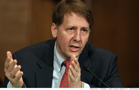 Richard Cordray, head of the Consumer Financial Protection Bureau, announced the creation of a new database for credit card complaints.