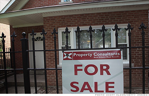 Home prices post first monthly gain in seven months.