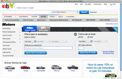 EBay Motors will sell off 50 cars in a new race-the-clock format.