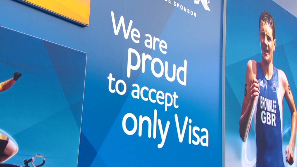 Olympics only take Visa, for a price