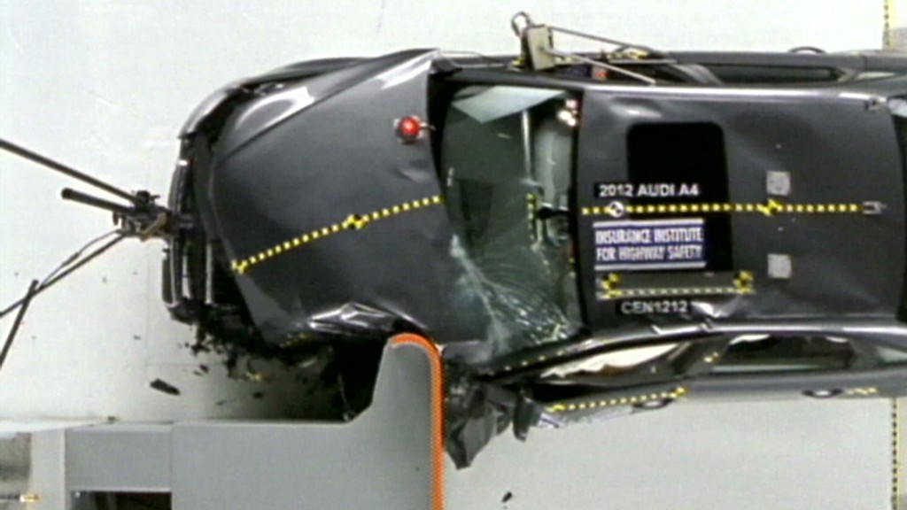 Watch luxury cars struggle in crash tests