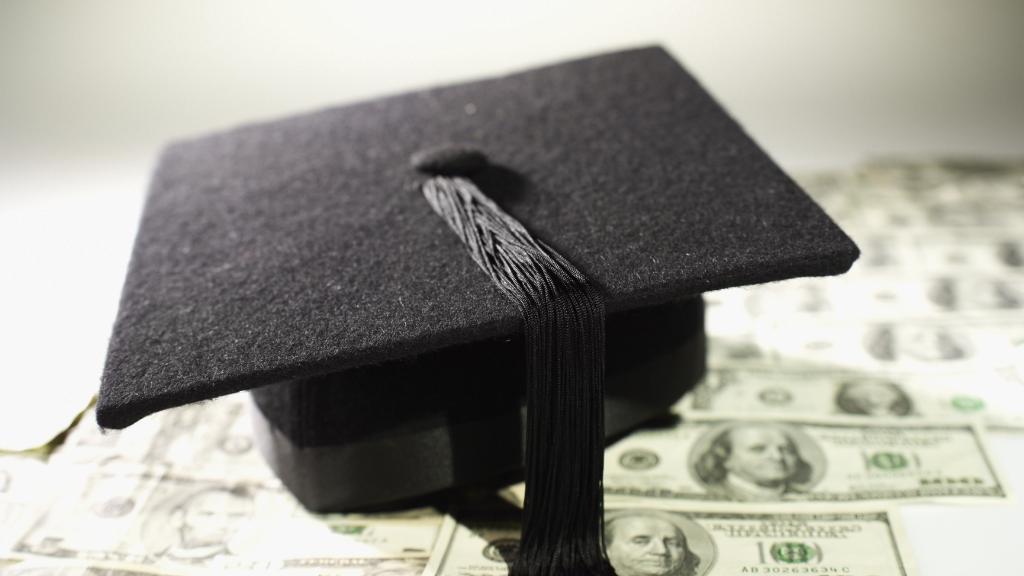 college student debt graduation cap