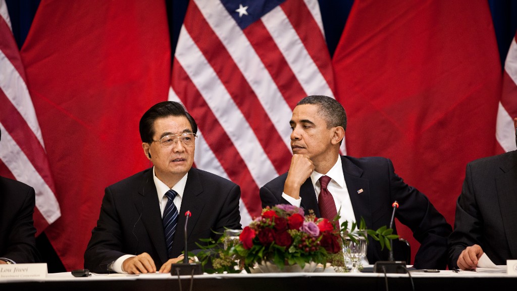 President Barack Obama and President Hu Jintao of China.