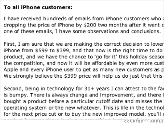 iPhone letter