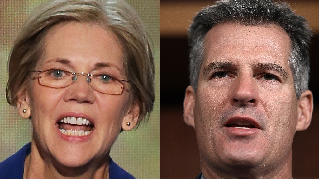 Elizabeth Warren and Scott Brown