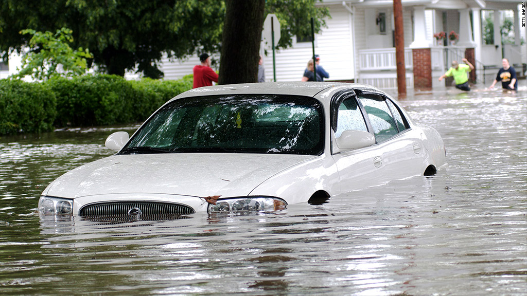 car flooded