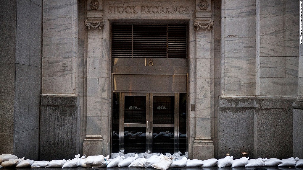 stock exchange closed tuesday sandy