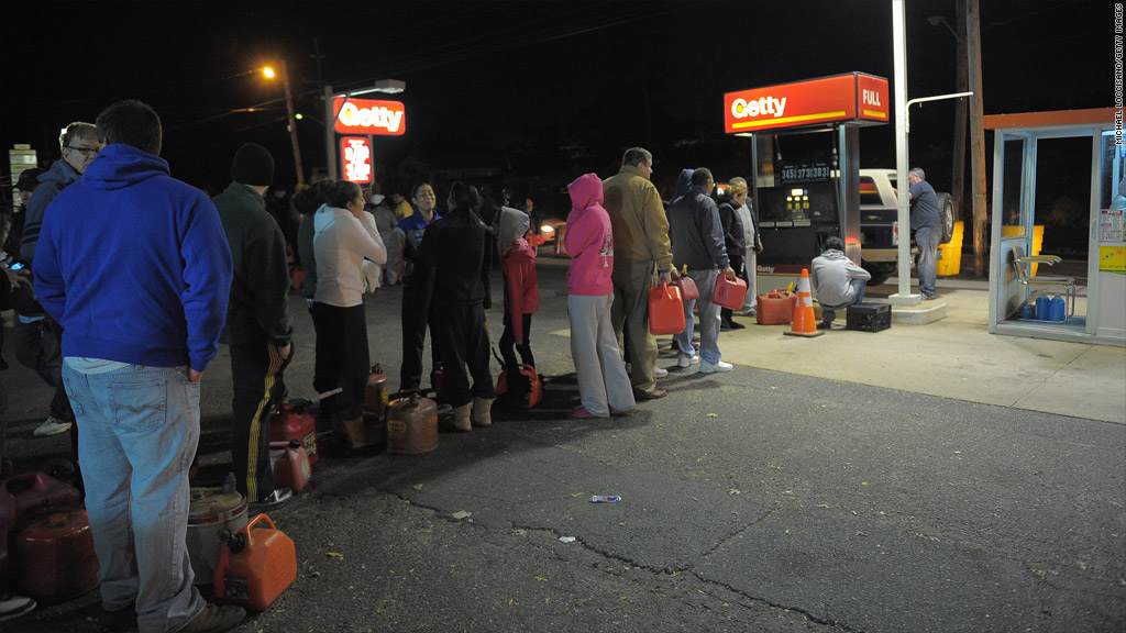 gas station line