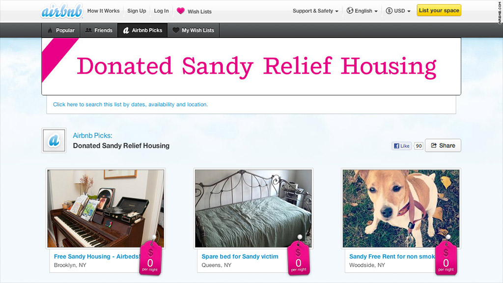 airbnb sandy