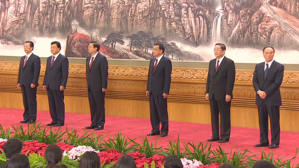 China's new leadership team revealed