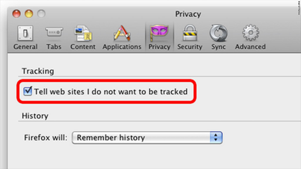 mozilla do not track