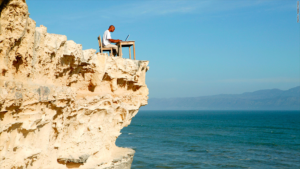 man at cliff