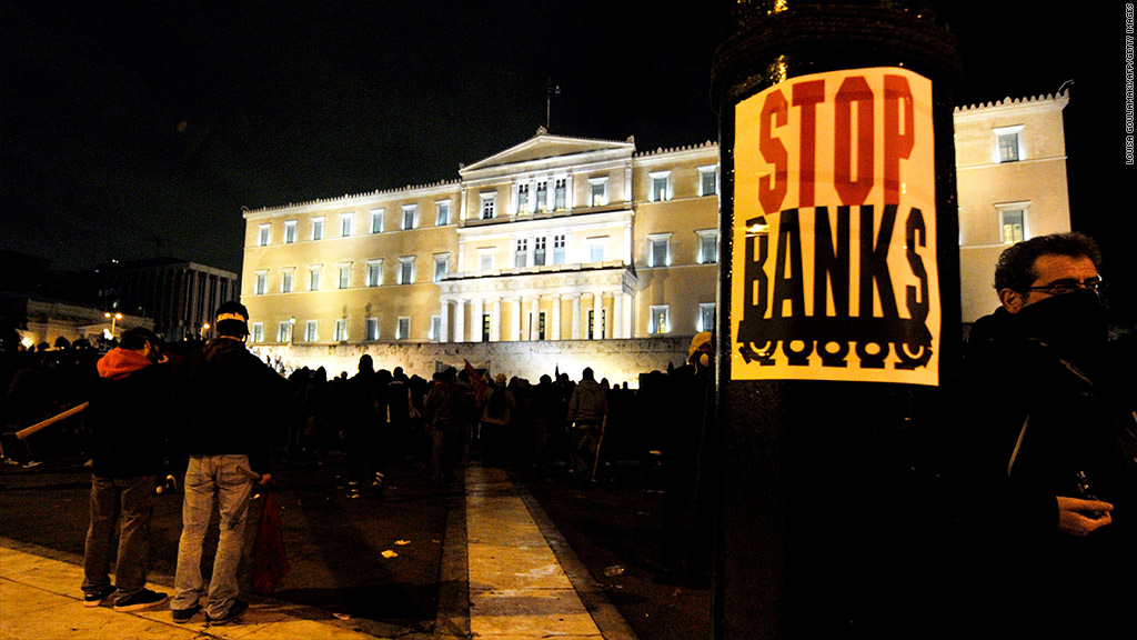 eu bank protests